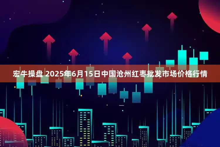 宏牛操盘 2025年6月15日中国沧州红枣批发市场价格行情